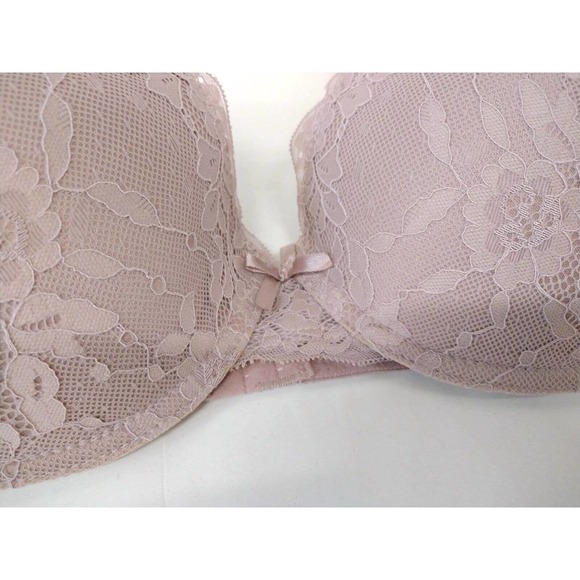 Laura Ashley NWOT WM 38DD Bra Pink Lace Floral Design Adjustable Straps - Picture 2 of 8